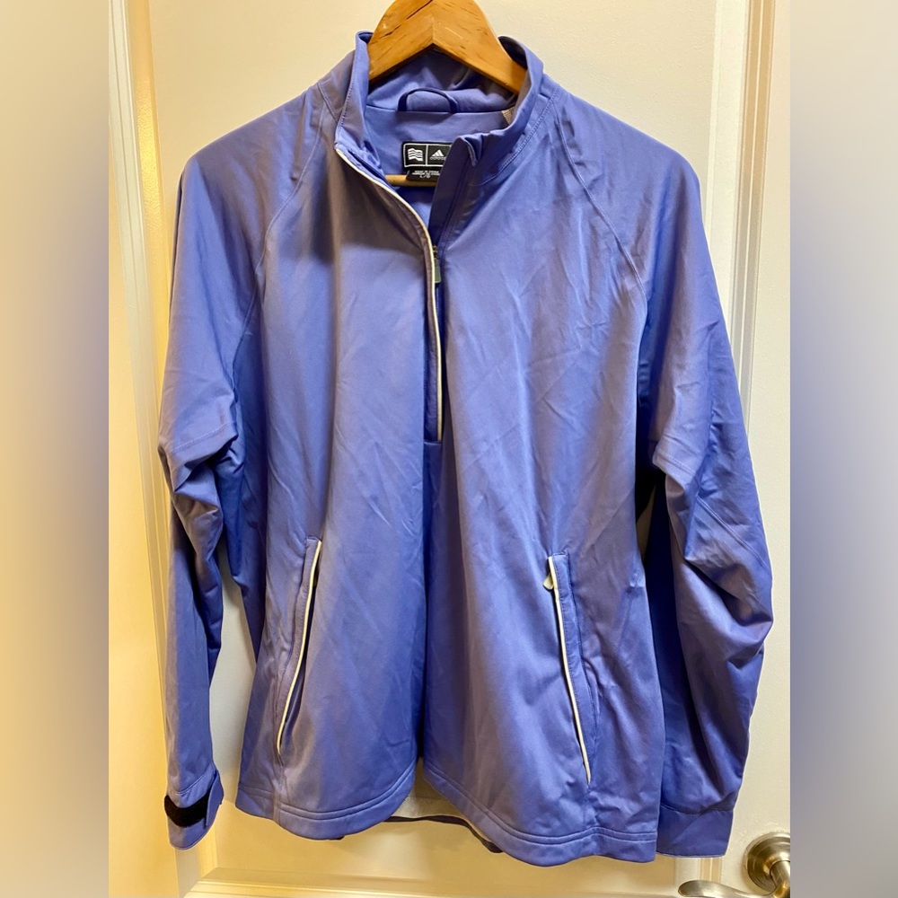 Adidas Climaproof 3/4 Zip Pullover Lavender Size L